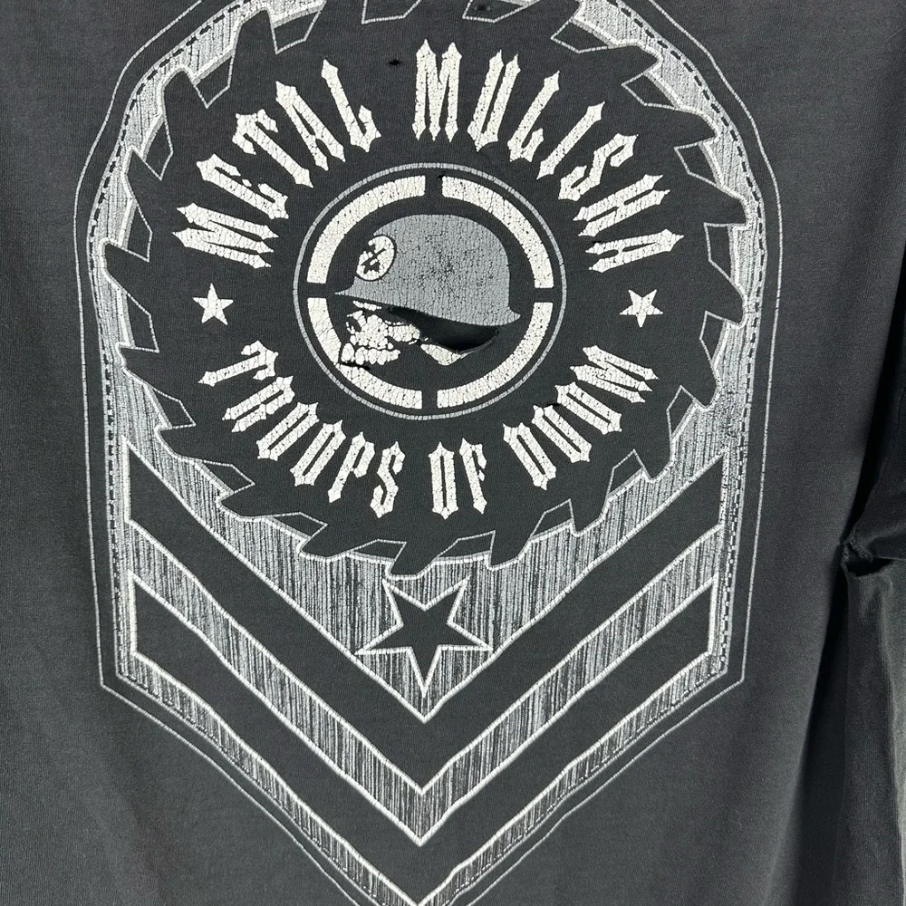 Y2K Metal Mulisha T Shirt Faded Black Large Worn Goth Emo - Picture 3 of 16